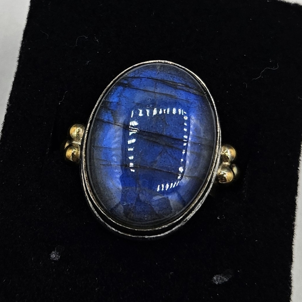 Blue LabradoriteSterling silver Ring - Picture 4 of 7